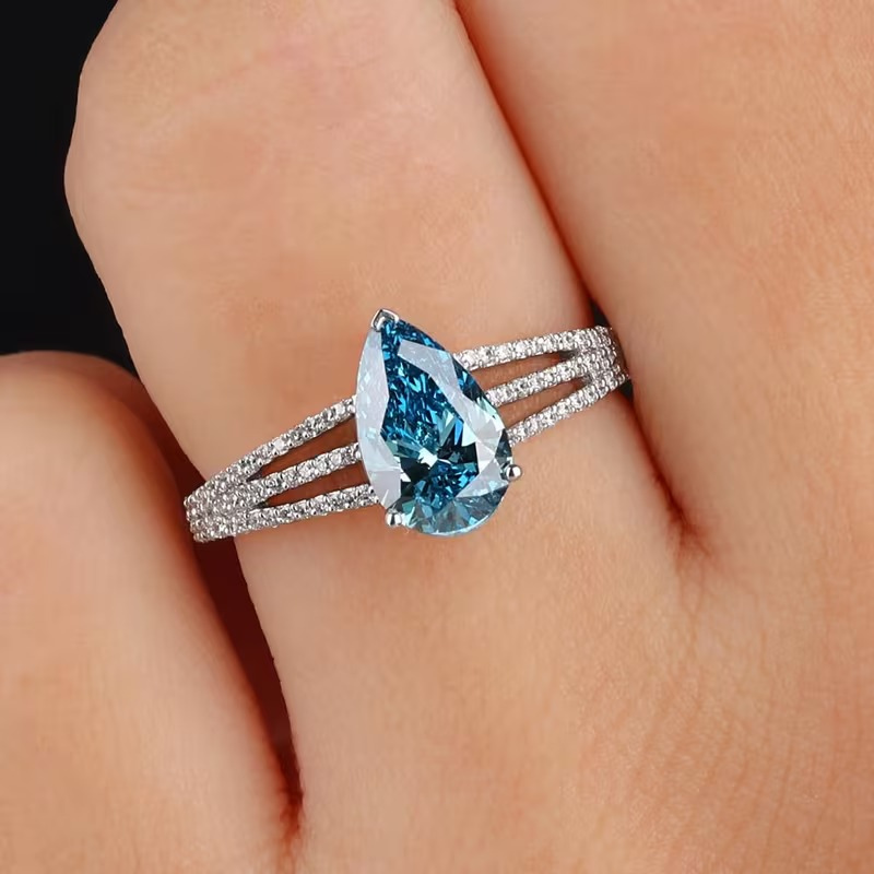 Blå Dråpeformet Ring | Sammen mot diabetes