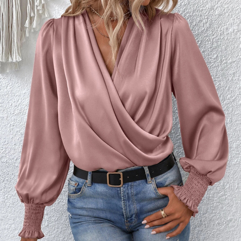 Angelie™- Elegant V-hals Blouse