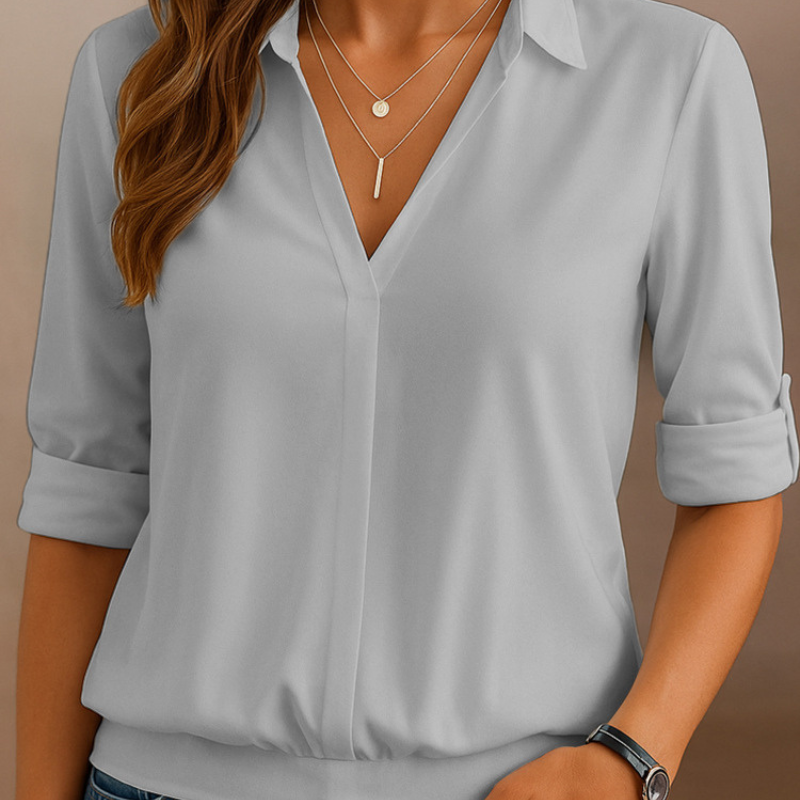 Abigail™- Elegant V-hals Bluse