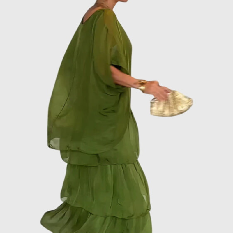 Agatha™- Elegant Lagdelt Maxikjole