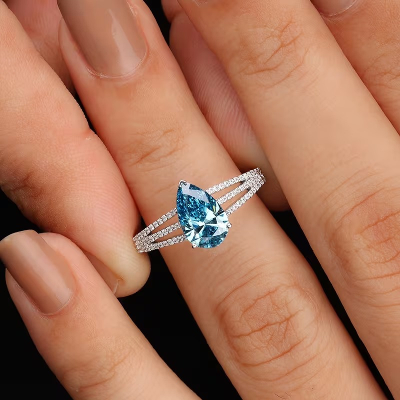 Blå Dråpeformet Ring | Sammen mot diabetes