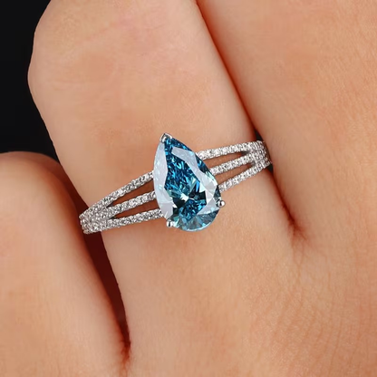 Blå Dråpeformet Ring | Sammen mot diabetes