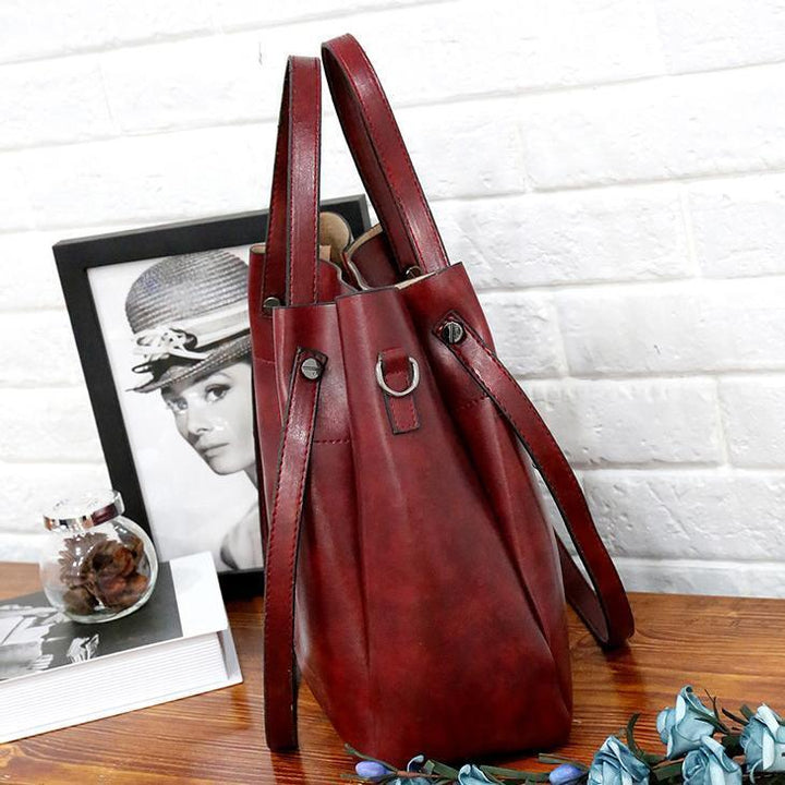 Riley™-Vintage mykt 4-delt skinnveskesett