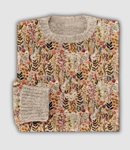 Cora™- Jacquard Retro Genser