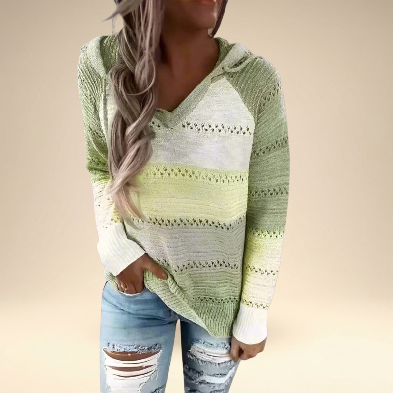 Aiche™ - Strikket Langermet Hoodie