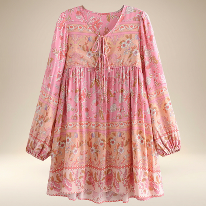 Annika™- Blomster Minikjole