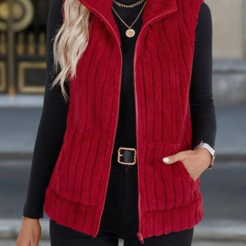 Elaine™- Varm Ribbet Fleecevest