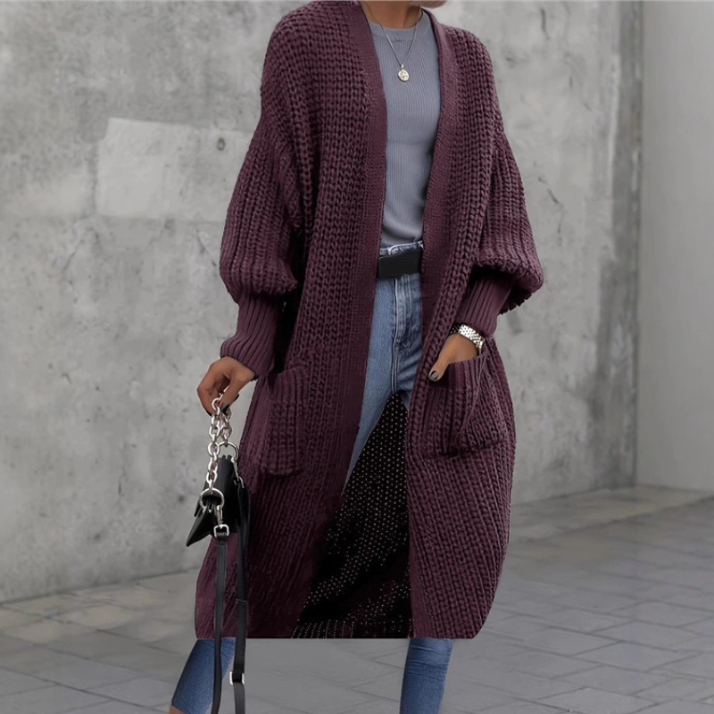 Cassandra™- Lang Strikket Cardigan