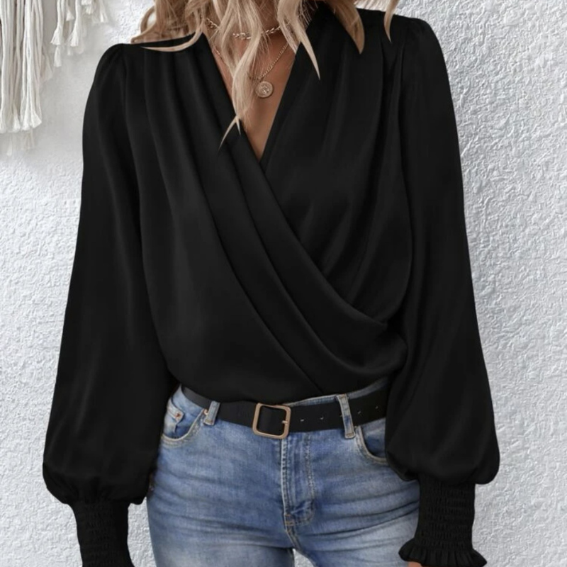 Angelie™- Elegant V-hals Blouse