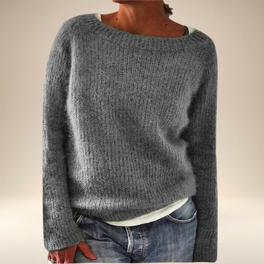 Amanda™- Komfortabel Grå Genser