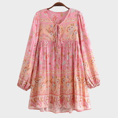 Annika™- Blomster Minikjole