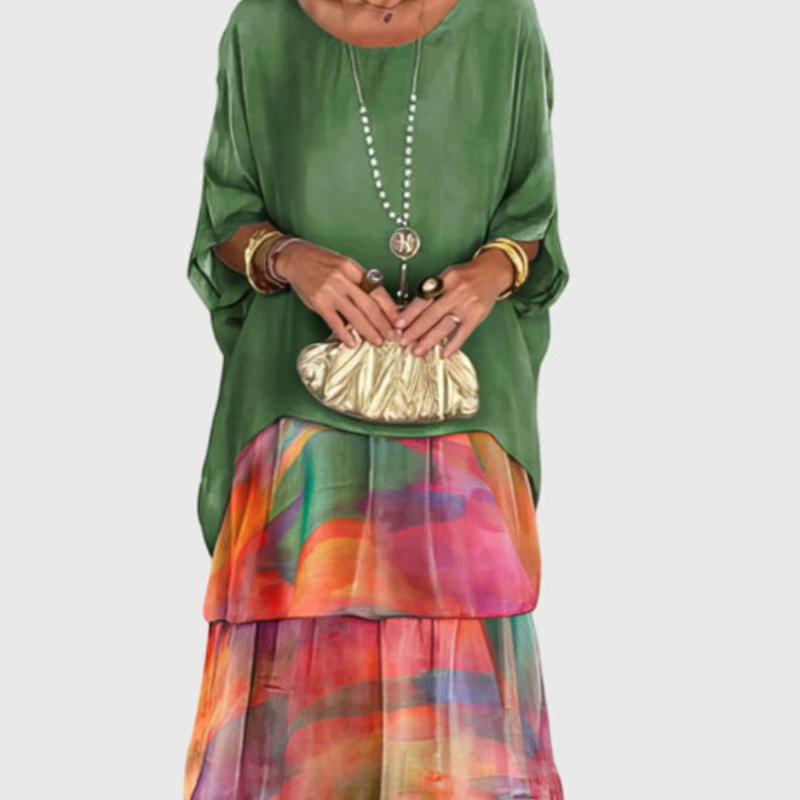 Agatha™- Elegant Lagdelt Maxikjole