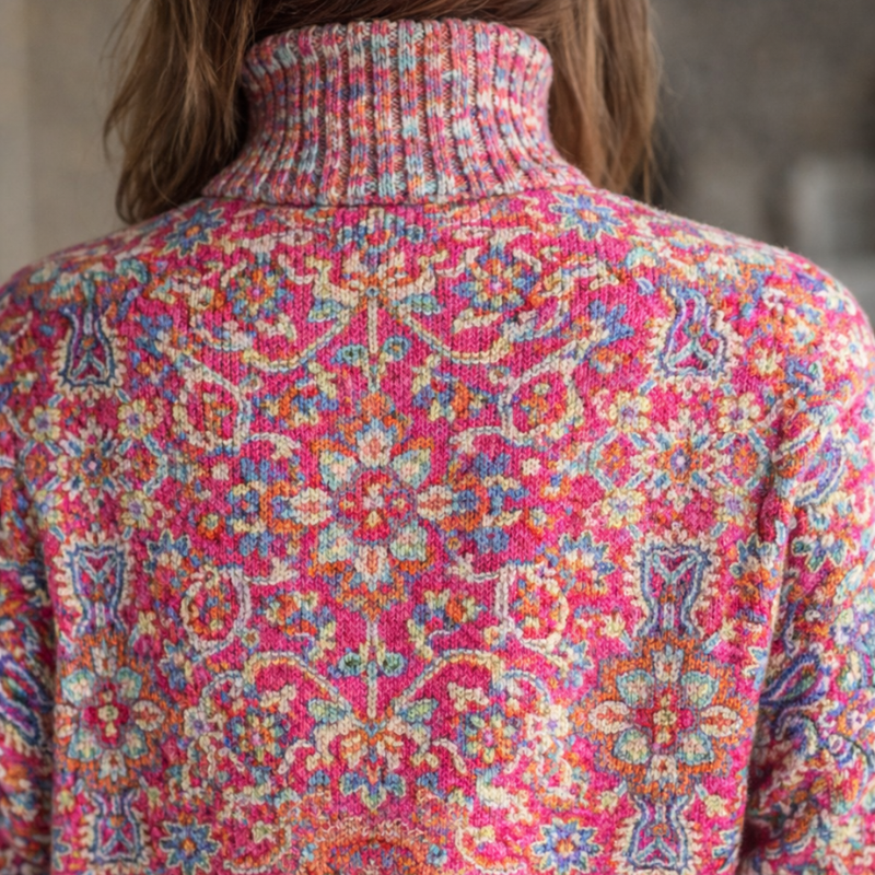 Anita™ – Mønstret Høyhalset Genser