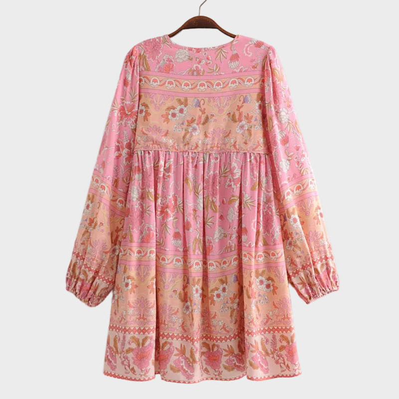 Annika™- Blomster Minikjole