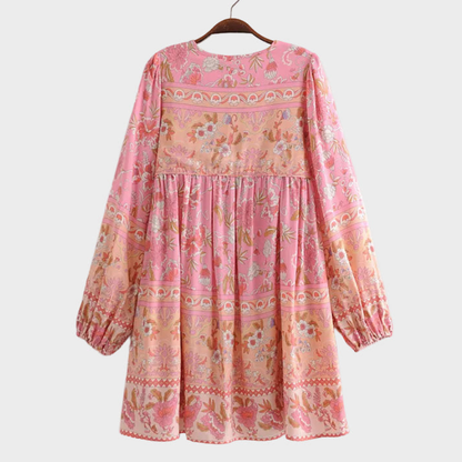 Annika™- Blomster Minikjole