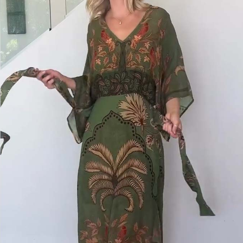 Deborah™ – Mønstret Maxi Kjole