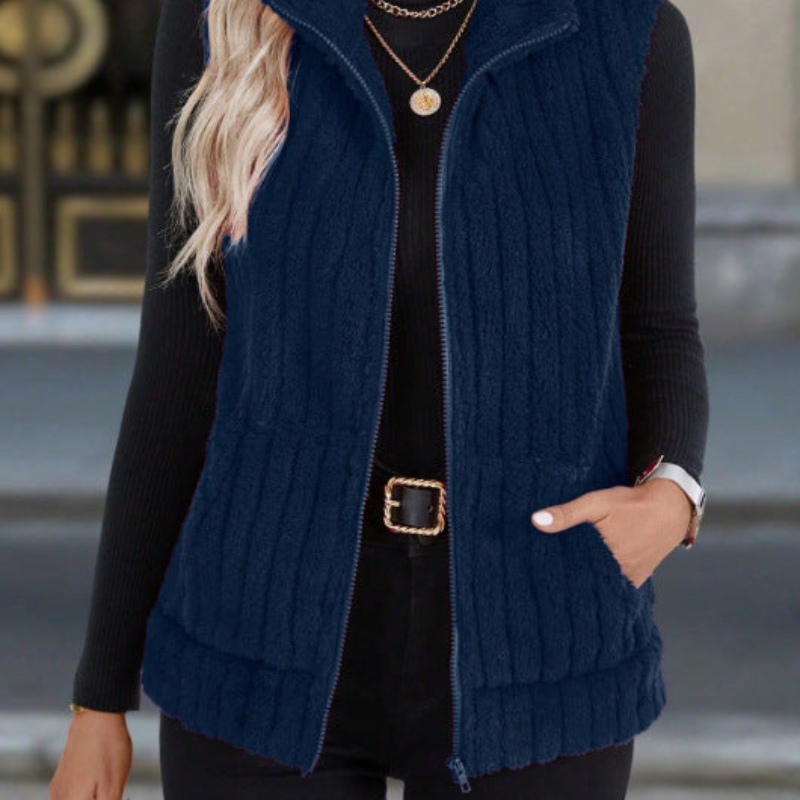 Elaine™- Varm Ribbet Fleecevest