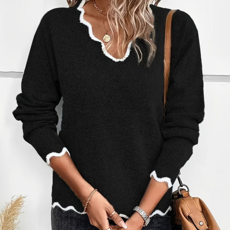 Celeste™ – V-hals Strikkegenser