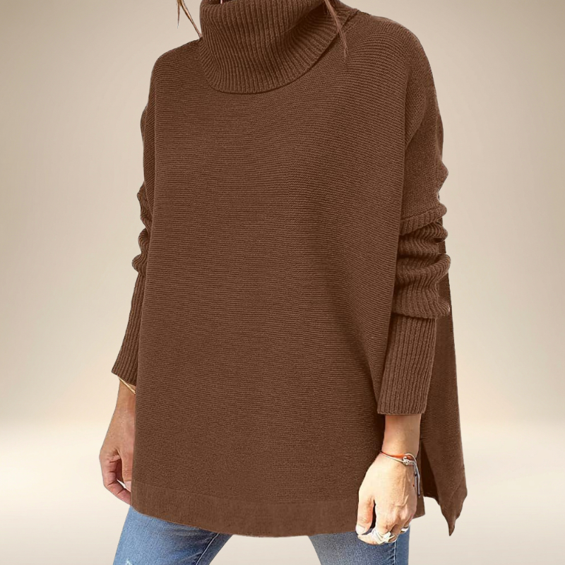 Annelore™ – Høyhalset Lang Strikkegenser