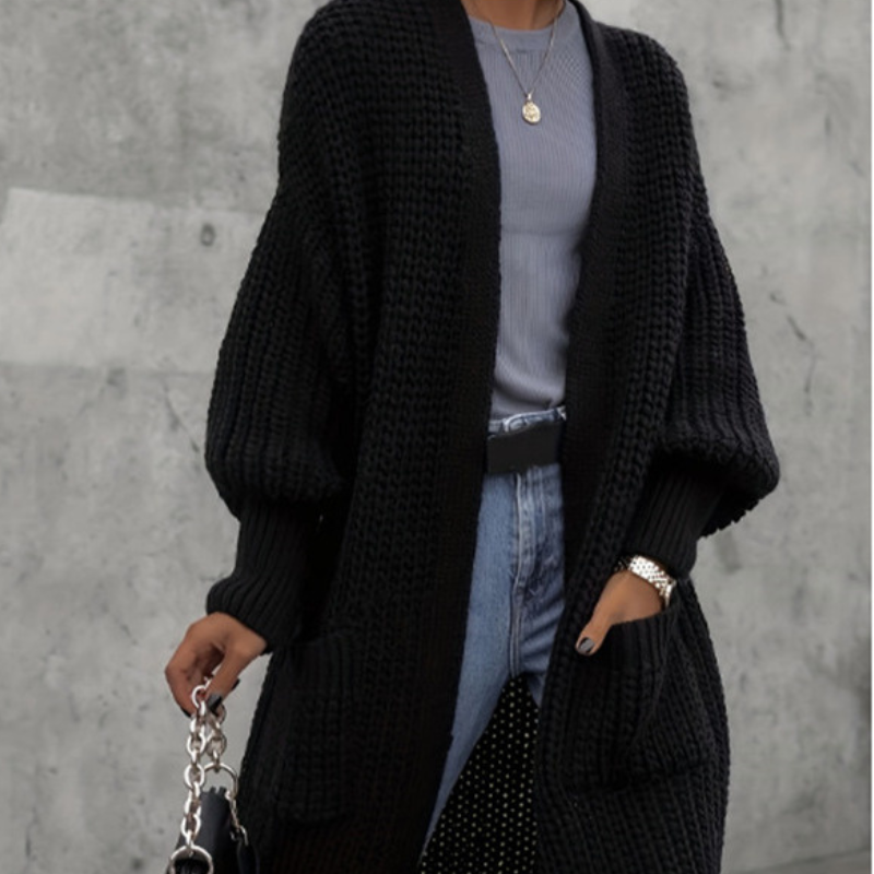 Cassandra™- Lang Strikket Cardigan