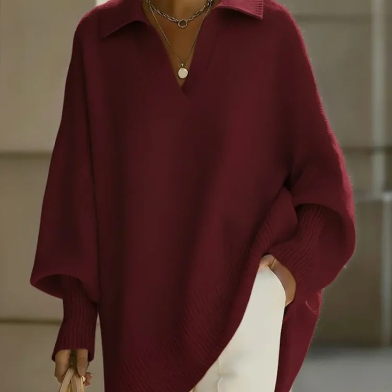 Clarisse™ – V-hals Strikket Genser