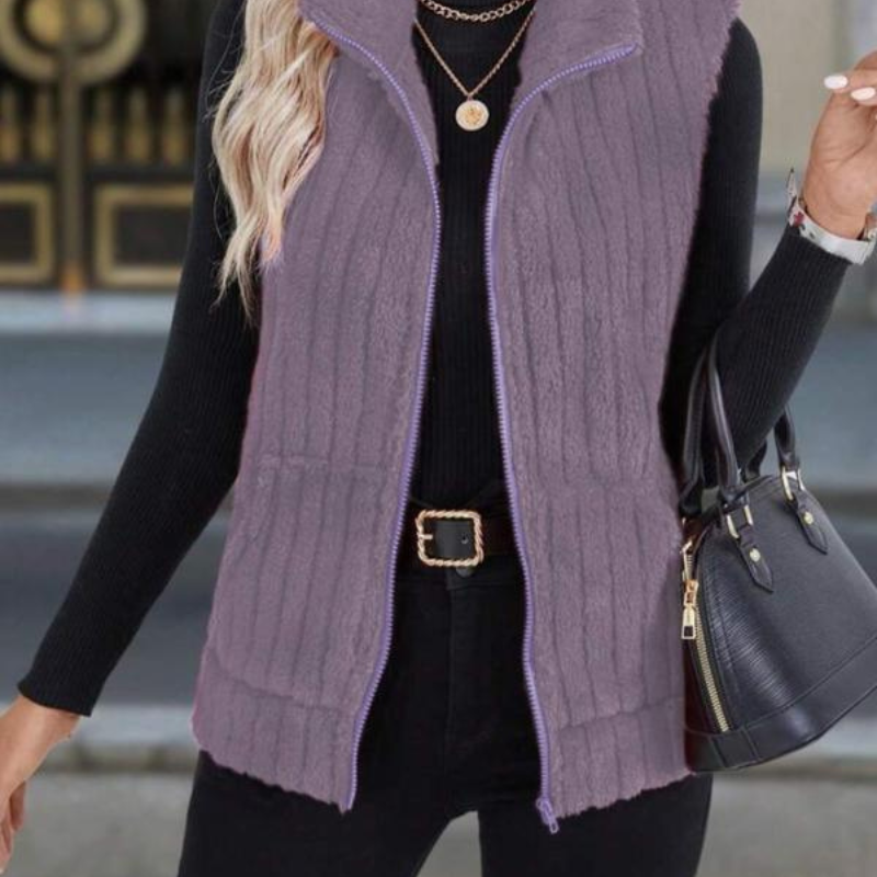 Elaine™- Varm Ribbet Fleecevest