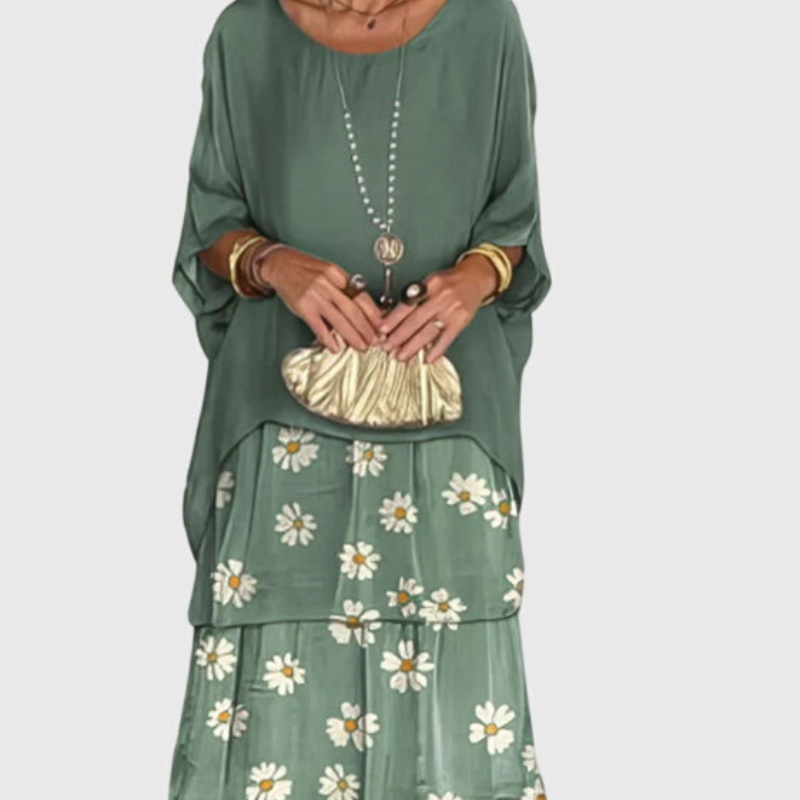 Agatha™- Elegant Lagdelt Maxikjole