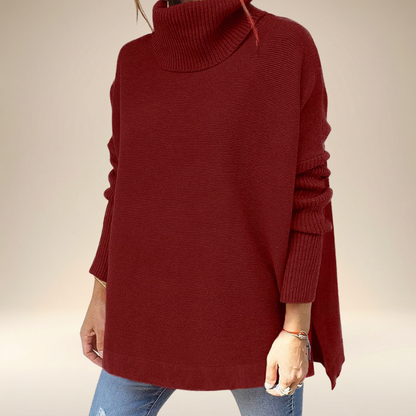 Annelore™ – Høyhalset Lang Strikkegenser