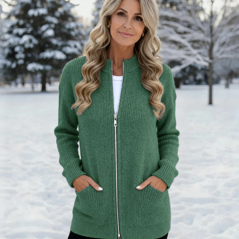 Eleanor™- Strikket Glidelås Cardigan
