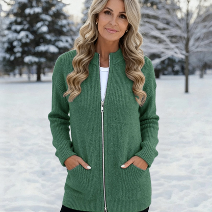 Eleanor™- Strikket Glidelås Cardigan