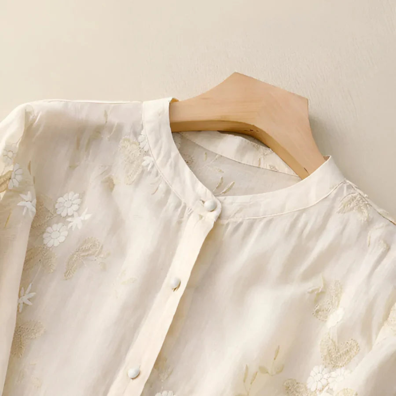 Beverly™- Blomsterbluse i chiffon