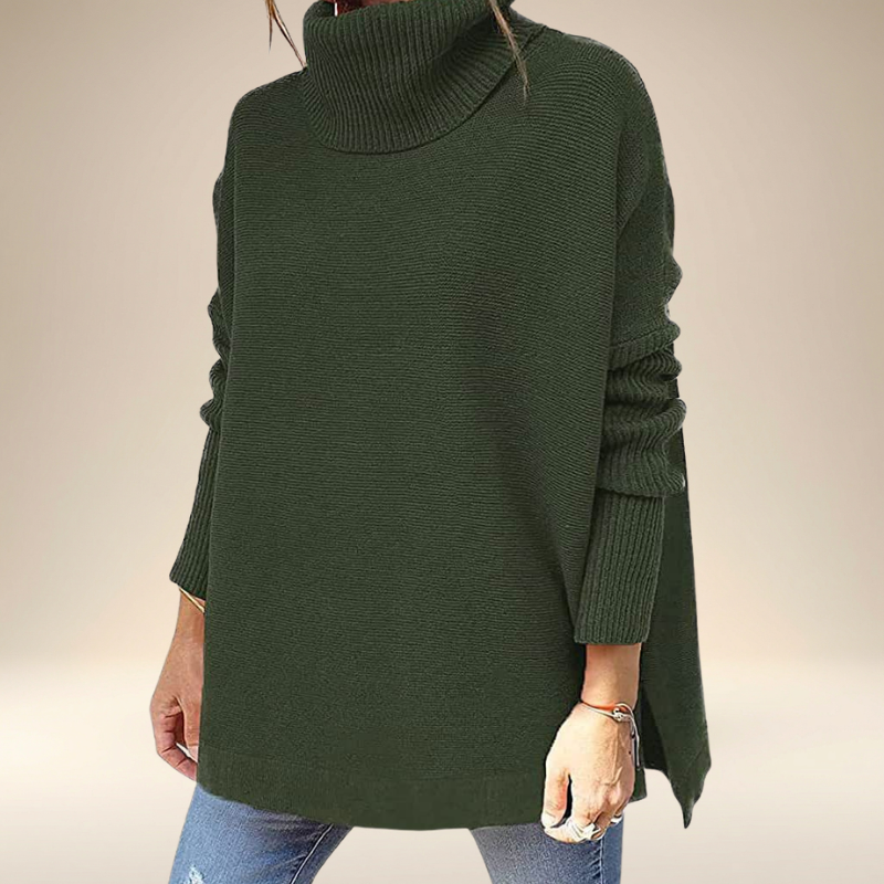 Annelore™ – Høyhalset Lang Strikkegenser