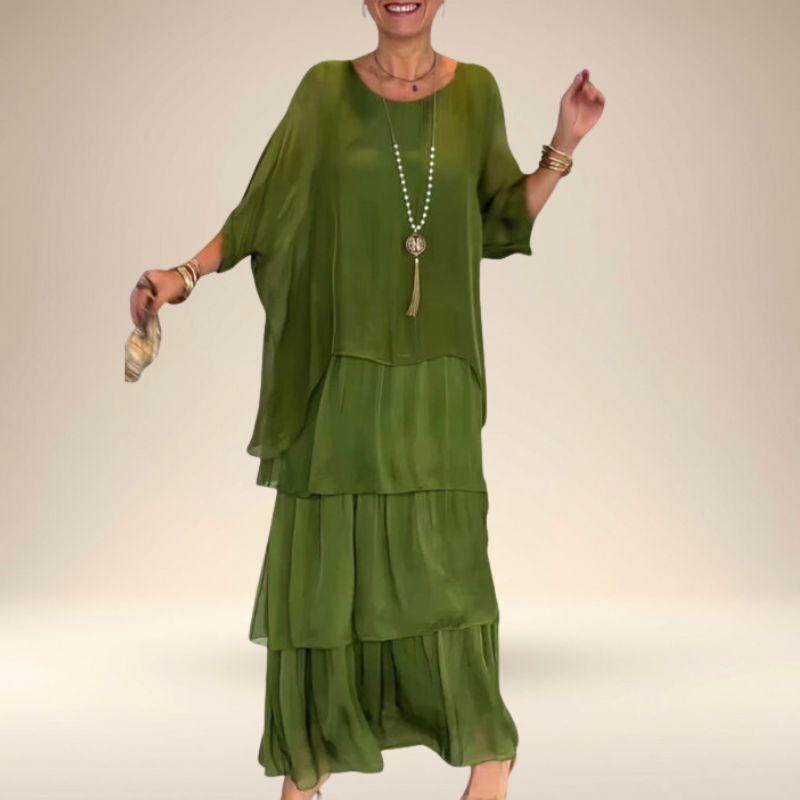 Agatha™- Elegant Lagdelt Maxikjole