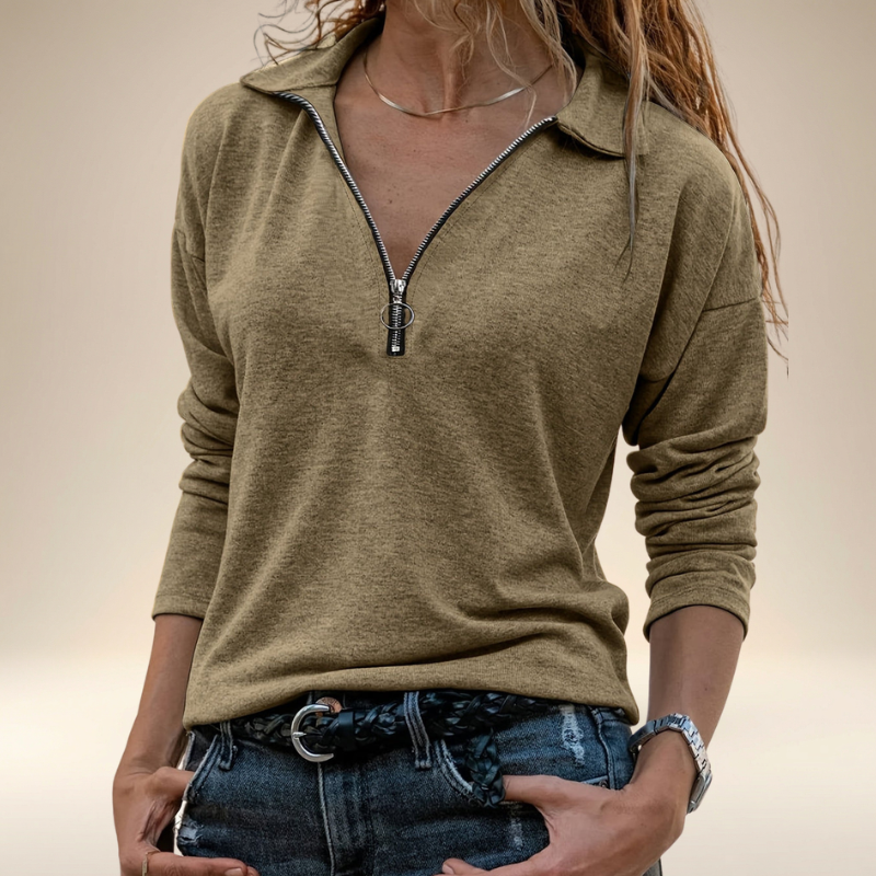 Charlene™- Elegant Langermet Topp