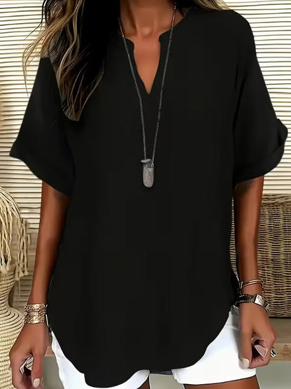 Aurelia™ – Løs bluse med V-hals