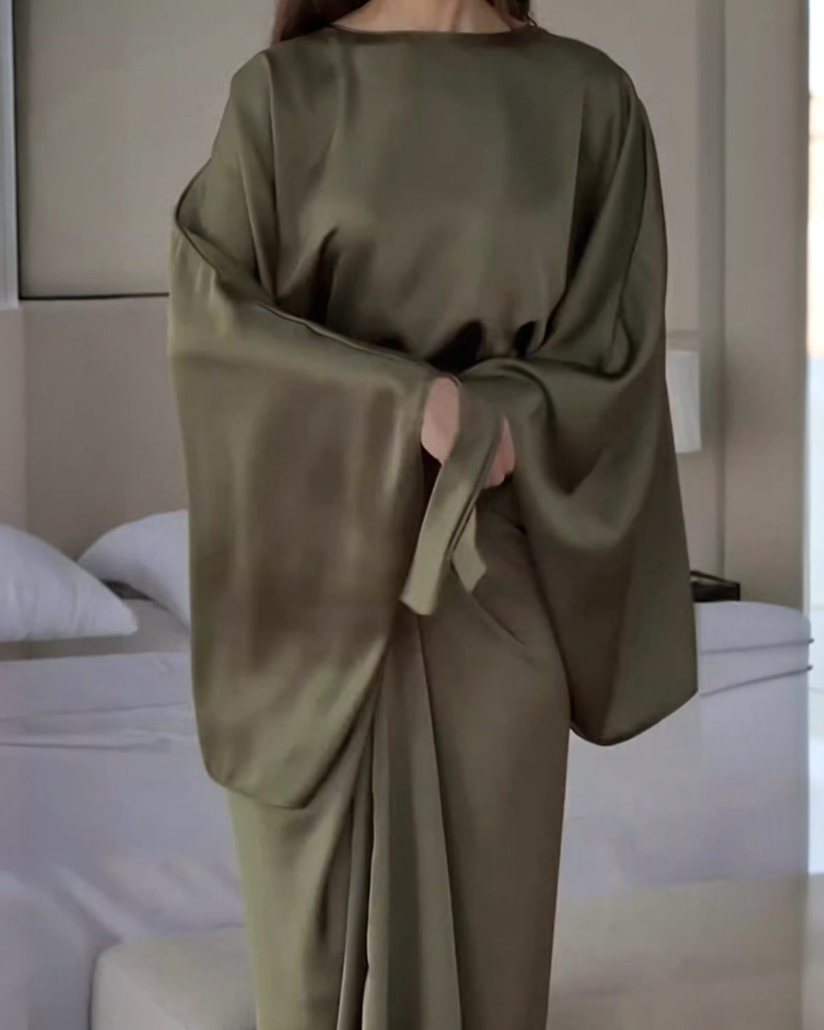 Bianca™- Premium Sateng Maxikjole