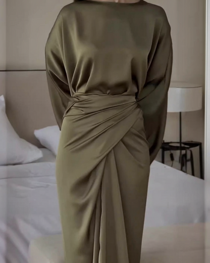 Bianca™- Premium Sateng Maxikjole