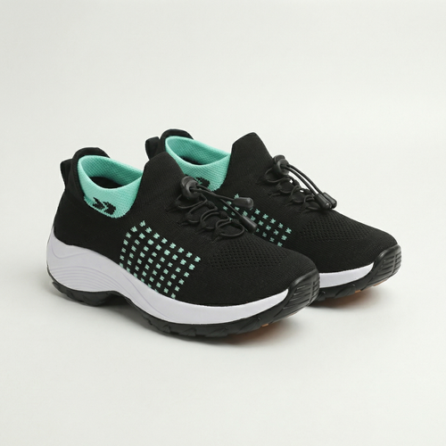 Annette™ - Ortopediske stoffsko grønn svart